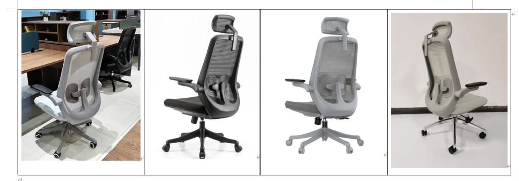 A2-H07 Grey colour Ergonomic office chair with headrest_BELEYO（Detachable five-star foot） - A2 Shaped cotton cushion Ergonomic office chair_Beleyo chair - 2