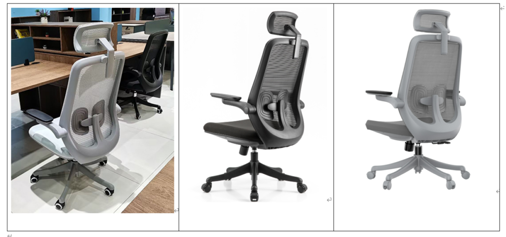A2-H05 Black colour Ergonomic office chair with headrest_BELEYO - A2 Shaped cotton cushion Ergonomic office chair_Beleyo chair - 3