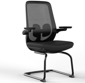 B2-S02 Black Steel Base Leg Office Task Visitor Chair for Reception Meeting Room_BELEYO CHAIR