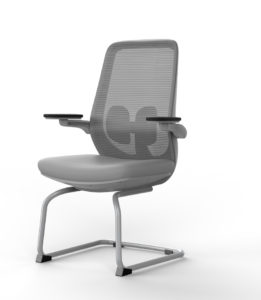 B2-S01 Grey Steel Base Leg Office Task Visitor Chair for Reception Meeting Room_BELEYO CHAIR_BELEYO CHAIR