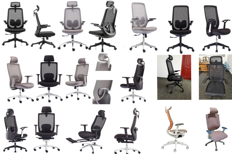 A2-H06 Grey colour Ergonomic office chair _BELEYO - A2 Shaped cotton cushion Ergonomic office chair_Beleyo chair - 1