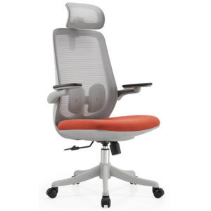 A2-H16 Grey Backframe&Orange seat cushion  adjustable Ergonomic Chair_BELEYO CHAIR