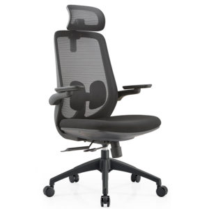 A2-H17 350 Nylon foot Three-speed sliding chassis(Black) ergonomic office chair_BELEYO CHAIR