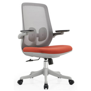 B2-M11 Grey Backframe&Orange seat cushion Low Back Executive Ergonomic office chair _BELEYO CHAIR