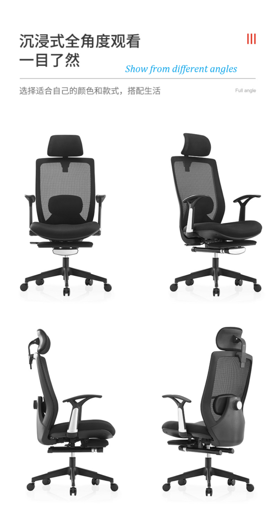 V6-H06 Adjustable Lumbar Support Recline Executive ergonomic office Chair with Footrest_BELEYO CHAIR - V6 Shaped cotton cushion Ergonomic office chair_Beleyo chair - 12