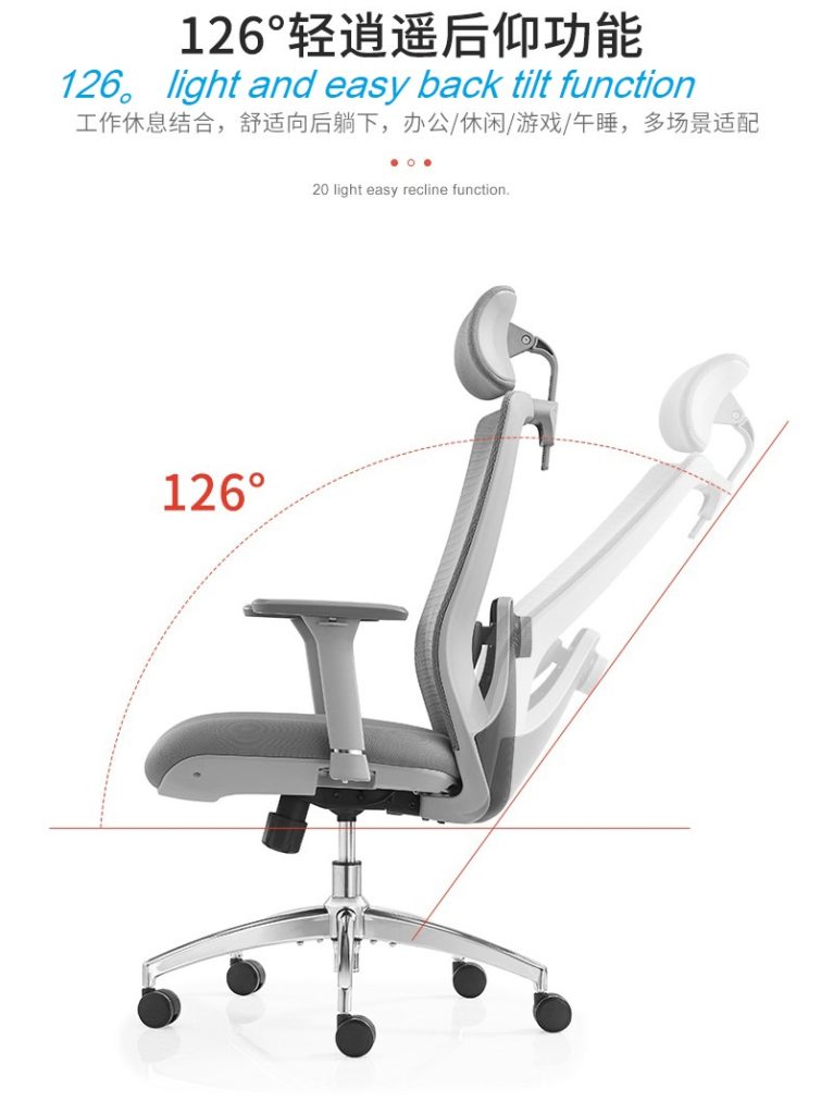 V6-H12Factory Executive Office Chair with 3D adjustable armrests office chair ergonomic_BeleyoChair - V6 Shaped cotton cushion Ergonomic office chair_Beleyo chair - 7