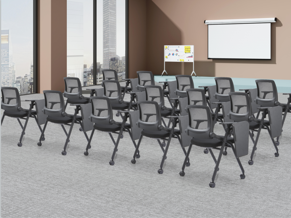 Convenient Movable Training Conference Folding chair  Training Chair With Wheels - YC-02 Training chair _Beleyo chair - 9
