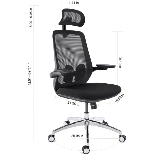 A2-H17 350 Nylon foot Three-speed sliding chassis(Black) ergonomic office chair_BELEYO CHAIR - A2 Shaped cotton cushion Ergonomic office chair_Beleyo chair - 3