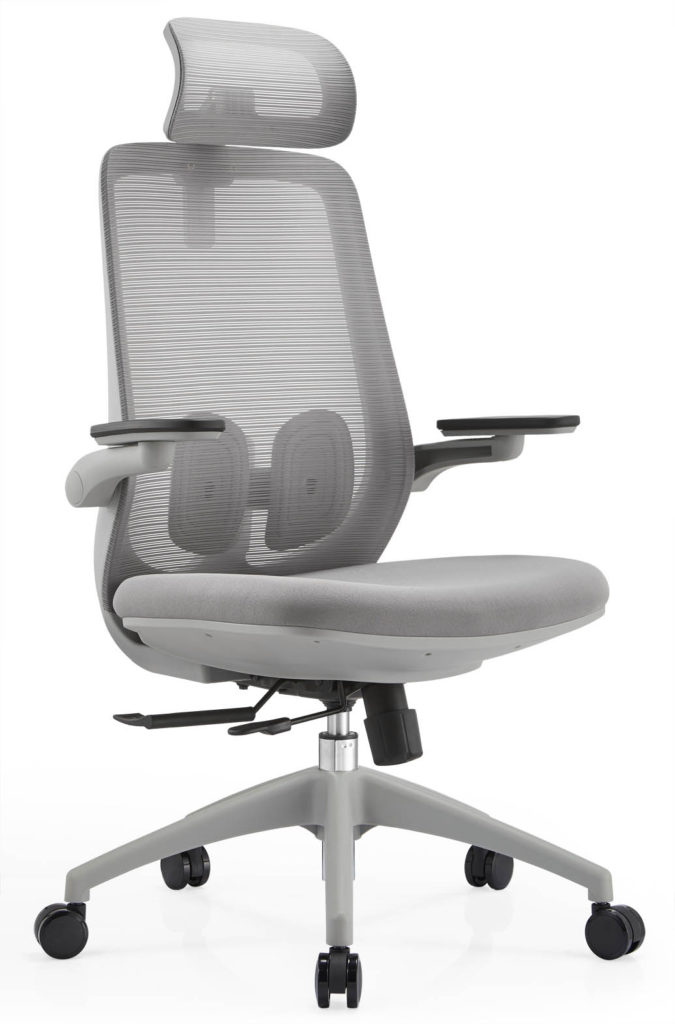 A2-H18  350 Nylon foot Three-speed sliding chassis(grey) ergonomic office chair_BELEYO CHAIR_BELEYO CHAIR - A2 Shaped cotton cushion Ergonomic office chair_Beleyo chair - 1