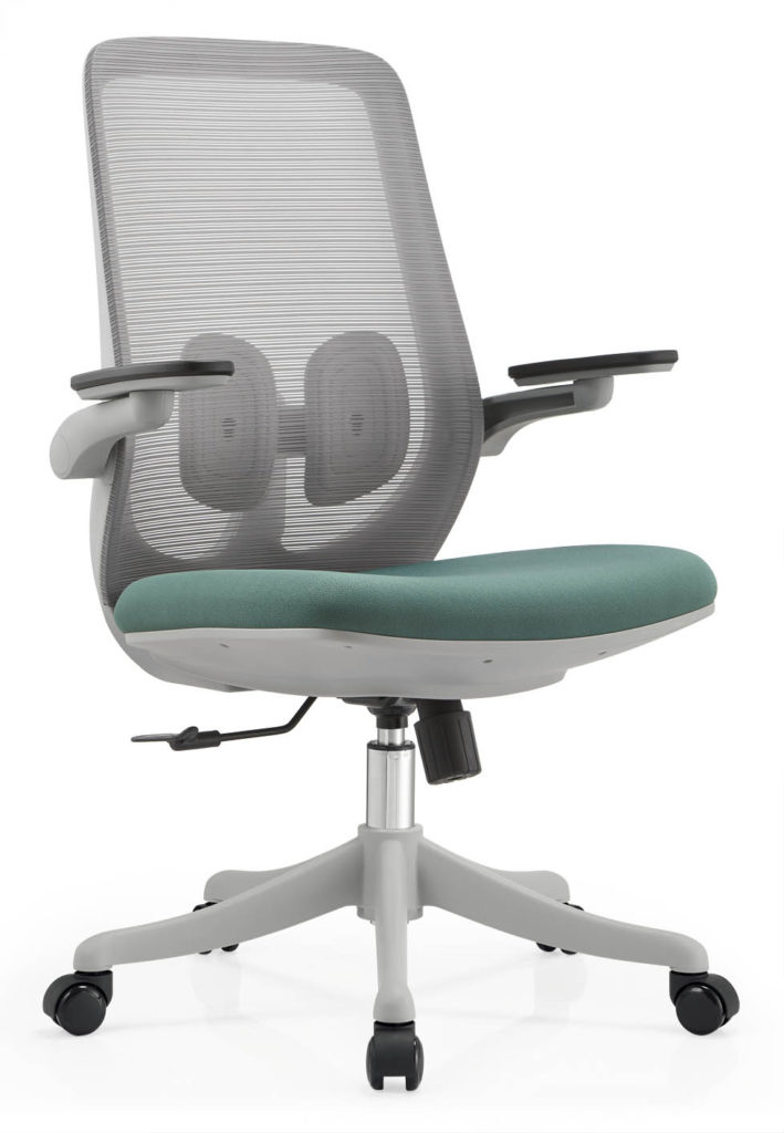 B2-M09 Grey Backframe&grey seat cushion Low Back Executive Ergonomic office chair _BeleyoChair_BELEYO CHAIR - B2 mid back ergonmic office chair_Beleyo chair - 1